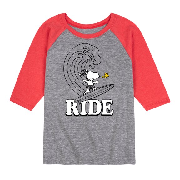 Peanuts - Wave Ride - Toddler And Youth Raglan Graphic T-Shirt
