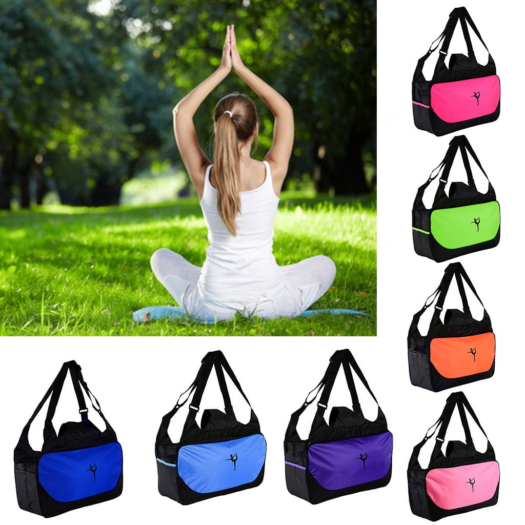Yoga Mat Bag Tote Holder Waterproof Duffle Carrying Gym Handbag Exercise Pink 
