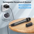 thumbnail image 3 of Micrófono inalámbrico AODICEN UHF Dual Metal Handheld negro, 3 of 6