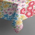 thumbnail image 3 of Rectangle Boho Style Waterproof Tablecloth 60×84 Inch, Bohemian Colorful Floral Reusable Indoor/Outdoor Durable Table Cover for Party Kitchen Dinner Room Decor, 3 of 5