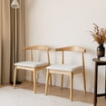 thumbnail image 4 of Ilios Innova | Set de 2 Sillas Nórdico de madera de caucho con asiento de tela color beige, diseño contemporáneo y cómodo para comedor, sala u oficina., 4 of 9