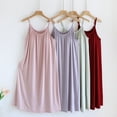 thumbnail image 4 of Summer Dresses for Women Loose Fit Women's Sleepwear Cotton Tank Tops Spaghetti Strap Loungewear Womens Nightgown Purple, 4 of 9