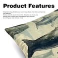 thumbnail image 2 of Whale Velvet Throw Pillow Covers Set of 2 - 16x16, 18x18, 20x20 Inches - Unique Patterns - Bed Pillow Inserts Included for Various Occasions, 2 of 6