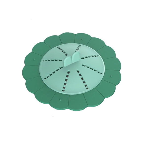 Injueey Cubierta de drenaje de suelo de silicona, desodorante desmontable, colador de baño colorido para el hogar, accesorios de filtro de pelo Juegos de accesorios de baño Verde