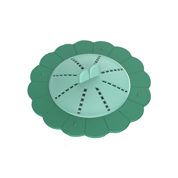 Toystoory Cubierta de drenaje de piso de silicona, colador de cocina interior giratorio encantador desmontable, reemplazo de accesorios de filtro Juegos de accesorios de baño Verde