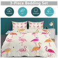 thumbnail image 6 of Duvet Cover Queen Size Flamingo 3 Pcs Duvet Cover Set Bedding Sets Queen Soft Breathable, 6 of 6