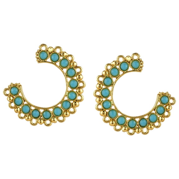 Efulgenz Fashion Turquiose Spiral Dangle Hanging Statement Wedding Earrings Jewelry