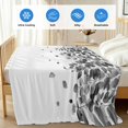 thumbnail image 4 of Gray Botanical Cooling Blanket,Lightweight Breathable Summer Throw Blanket with Double Sided Cold Effect,Watercolor Spring Summer Eucalyptus Leaves Picnic Blankets Bed Sheet for Hot Sleepers 50"x60", 4 of 8