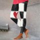 thumbnail image 1 of TaTaai Women's Valentine Print Casual Yoga Leggings, Valentine's Day Gift, Daily Home Activewear Leggings Gift, 1 of 6
