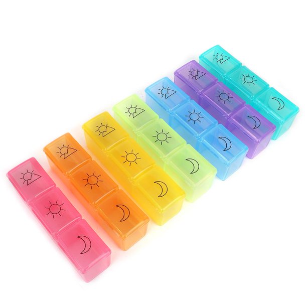 Kritne Pills Box,7 Day Week Pills Weekly Medicine Organizer Tablet