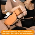 thumbnail image 4 of Multifunctional PU Leather Car Mat, Multifunctional PU Leather Car Armrest Box Mat, 5-in-1 Center Console Cover, with Cup Holder, Tissue Slot & Phone Holder for Most Cars (Grey), 4 of 8