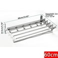 thumbnail image 2 of 23.62" / 31.50" Towel Rack Stainless Steel Wall Mounted Expandable Clothes Drying Rack Bathroom Laundry Hanger Room, 2 of 12