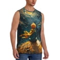 thumbnail image 2 of KLL Whimsical Starry Night Scene Print Workout Tank Tops Gym Sleeveless Fitness Muscle Tee-X-Large, 2 of 7
