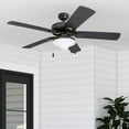 thumbnail image 2 of Honeywell Belmar 52" Bronze Indoor/Outdoor Ceiling Fan with 5 Blades, Light Kit, Pull Chains & Reverse Airflow, 2 of 11