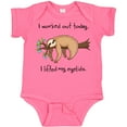 thumbnail image 3 of Inktastic I Worked out Today. I Lifted My Eyelids Cute Sloth on a Branch Boys or Girls Baby Bodysuit, 3 of 5