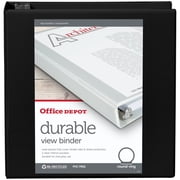 OfficeMax Durable View Binders with Round Ring 2, Black