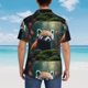 thumbnail image 4 of Fotbe Forest Plant Raccoon Camisa Hawaiana para Hombre Unisex – Camisa Casual de Verano con Botones de Manga Corta de Algodón y Lino,X-Large, 4 of 7