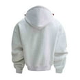 thumbnail image 4 of Momasggi Big and Tall Zip Up Hoodies for Men Trendy Color Block Hooded Jackets Casual Drawstring Long Sleeve Sweatshirt with Zipper Pockets White 2XL, 4 of 4