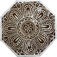 thumbnail image 1 of Blocs de Bois Imprimés Motif Floral Sculpté à la Main, 1 of 3