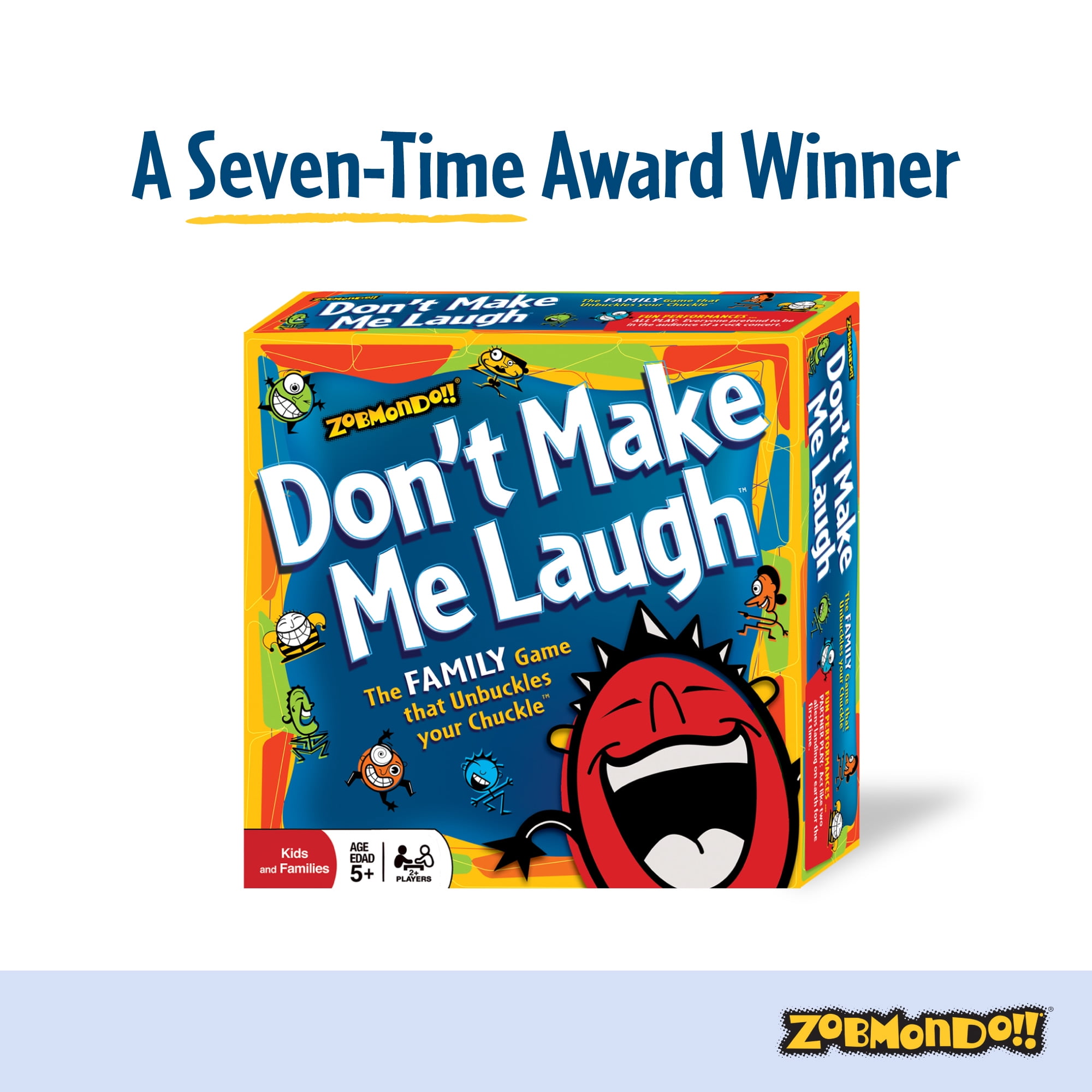 Zobmondo!! Don't Make Me Laugh Silly Charades Party Game, Fun for Families and Children 5+