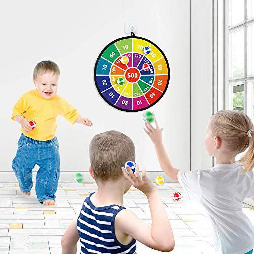 Baodlon Kids Dart Board Game Set - 14 Inches Dart Board for Kids with 12 Sticky Balls - Darts Board Set with Colorful Box - Safe Darts Board Game Gift Toy for 3,4,5,6,7, 8-12 Years Old Kids Boys Girls - image 2 of 7