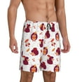 thumbnail image 2 of Balery Cartoon Hedgehogs Pantalones cortos de pijama de punto de algodón para hombre con cinturilla y bolsillos-XX-Large, 2 of 6
