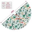 thumbnail image 3 of Rateoe Floral In Teal Print Christmas Tree Skirt 30" for Xmas Holiday New Year Party Circle Tree Mat Ornaments Decoration, 3 of 7