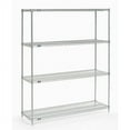 thumbnail image 2 of Nexel 5 Tier Stainless Steel Wire Shelving Starter Unit, 60"W x 18"D x 63"H, 2 of 4
