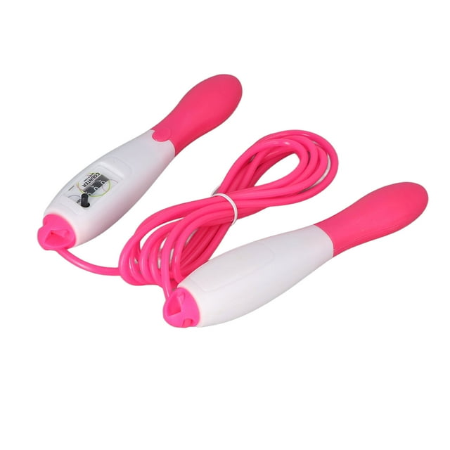 Cuerda para saltar, cuerda de PVC, cuerda para saltar de plástico ajustable para Fitness, para entrenamiento de adultos, prueba deportiva para estudiantes, color rosa YUNYI BRAND Deportes