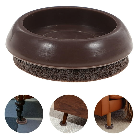 BESTOYARD 10Pcs Furniture Felt Caster Cups Floor Protectors for Desks Recliners