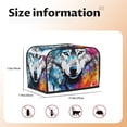 thumbnail image 2 of Rateoe Cool Colorful Wolf Pattern Toaster Covers 2 Slice Wide Slot,Bread Machine Cover,Bread Dust Cover & Fingerprint Protection,Appliance Covers, 2 of 7