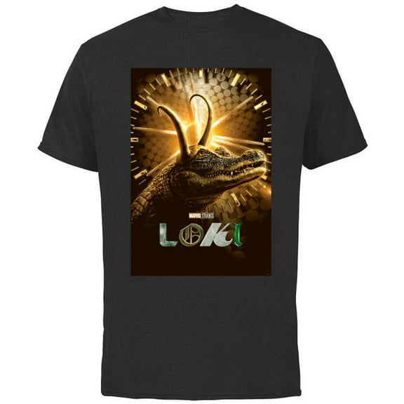 Marvel Loki Disney  Alligator Loki Character Poster - Short Sleeve Cotton T-Shirt for Adults - Customized-Black