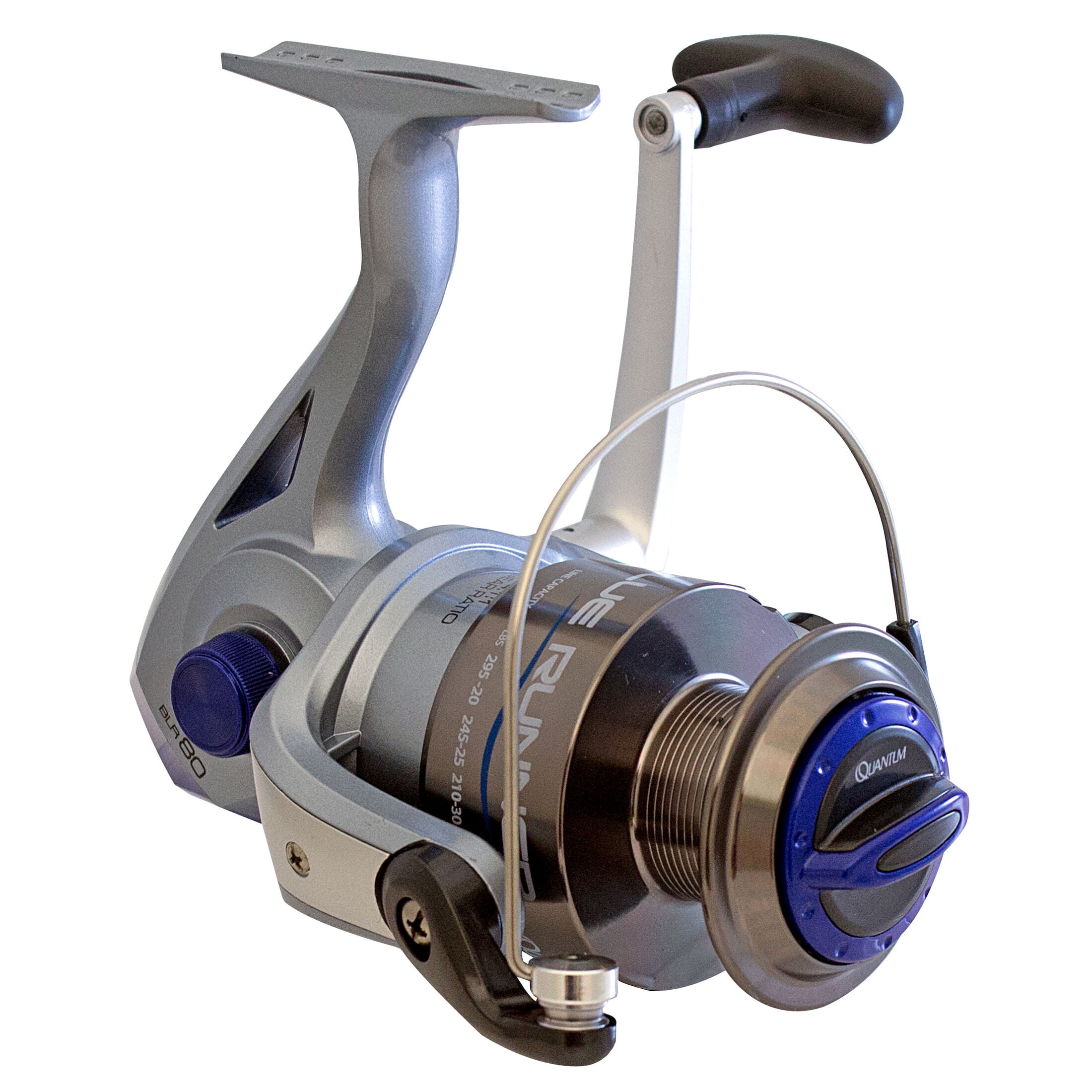 Quantum Blue Runner Spinning Reel and Fishing Rod Combo, 12-Foot Rod, Size 80 Reel, Blue