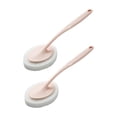 thumbnail image 3 of unbranded  2 Pcs Funny Kitchen Sponge Tub Cleaner Brush with Long Handle Cleaning Brushes for Household Pink, 3 of 8