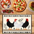 thumbnail image 2 of Amarainy Chicken Farmhouse Design Linen Table Mats Set of 4 for Home Kitchen Table Decor 12x18 inch, 2 of 5