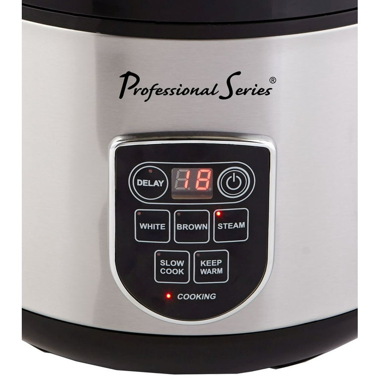 20-Cup (Cooked) Digital Rice Cooker with Glass Lid