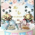 thumbnail image 3 of Panda Baby Shower Backdrop Pink Blue Flowers Panda Bear Gender Reveal Party Banner Decors Boy or Girl He or She What Will Baby Be Background Pregnancy Party Supplies Photo Shoot Props, 3 of 5