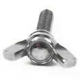 thumbnail image 4 of 5 Pcs M5 Butterfly Wing Hand Screws Bolts 304 Stainless Steel Fastener Assortment Set, Full Thread (M5X40mm), 4 of 5