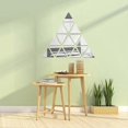 thumbnail image 2 of 16pcs DIY Acrylic Art Sticker Triangle Pattern Mirror Surface Wall Sticker Collage Home Bedroom Office Decor Mural Decoration (Silver), 2 of 3