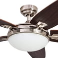 thumbnail image 3 of Ceiling Fans 50196 Carmel 48" Contemporary Ceiling Fan with Integrated Light Kit and Remote Control, Five Reversible California Redwood/Mendoza Rosewood Blades, Brushed Nickel, 3 of 6