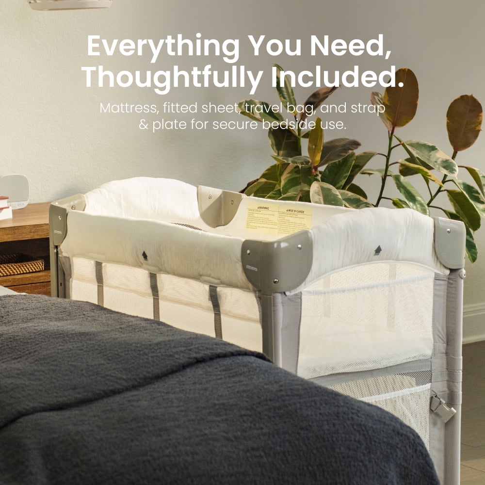 Arm's Reach Co-Sleeper Mini Ezee 3 in 1 - Grey/White