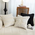 thumbnail image 3 of Boho Throw Pillow Covers 18 X 18 Inch Textured Neutral Throw Pillow Covers Decorative Throw Pillows for Couch Bed Sofa Farmhouse Accent Pillow Covers for Living Room Bedroom, 3 of 5