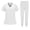 White#02, variant on Dwralegc Two Piece Sets for Women Fashionable Nurse Top and Pants Short Sleeve V-Neck Clothes Casual Work Jogger Elastic Waist Pants Light Blue M