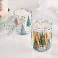 thumbnail image 5 of Dreamy Watercolor Christmas Trees with Stars Translucent Plastic Cans Storage Canisters with Lid Set of 2, 5 of 7