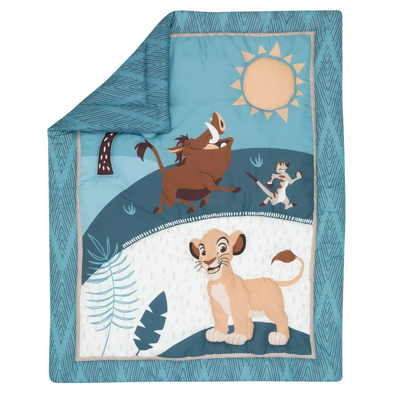 Lambs Ivy Disney Baby Lion King Adventure Blue 3 Piece Mini Crib