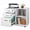 White-31"D x 16"W x 25"H & Wheels & Lock, variant on GALAXHERO 5-Drawer Storage Cabinet, Mobile Printer Stand Filing Cabinet for Home Office, Wood File Cabinet, White