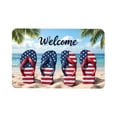 thumbnail image 2 of Door Mat, Vintage Patriotic Flag Summer Rug, Non-Slip Rubber Back Floor Mat, Indoor Outdoor Welcome Mat for Entryway, Porch, Home & Independence Day Decor, 2 of 6