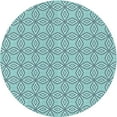 thumbnail image 1 of Ahgly Company Indoor Round Patterned Deep-Sea Green Area Rugs, 6' Round, 1 of 6