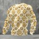 thumbnail image 1 of Ceisia Men's All-Season Casual Regular Fit Crew Neck Sweatshirt Gold Foil Navajo Geometric Totem Print Waffle Knit Stretch Fabric Multicolor XL Gifts, 1 of 3