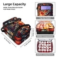 thumbnail image 3 of Hearts Battle Double Layered Insulated and Refrigerated Lunch Bag with Two Compartments, Large Capacity, and Hand Carry Handle - 7.1x11.4x16.1 Inches, 3 of 6